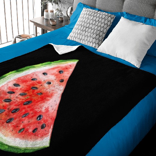 Watermelon Clipart - Fresh Summer Fruit Designs, Baby Blankets