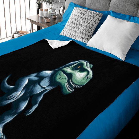 T-Rex Bigfoot Sasquatch Gorilla Fusion Creature Baby Blankets