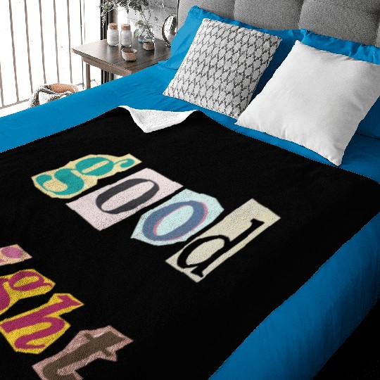 Dreamy Spectrum Typography Baby Blankets