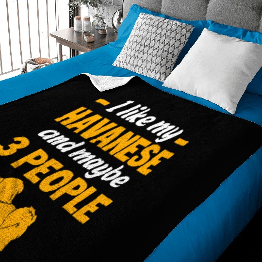 Dog And Maybe 3 People Funny Havanese Dog Lovers Baby Blankets