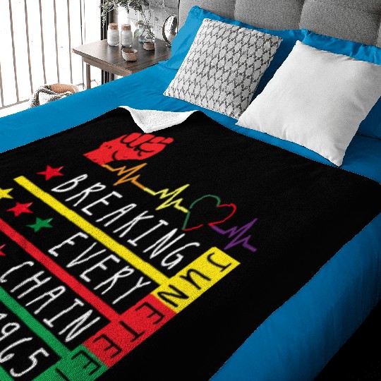 Juneteenth Breaking Every Chain Since 1865 Baby Blankets