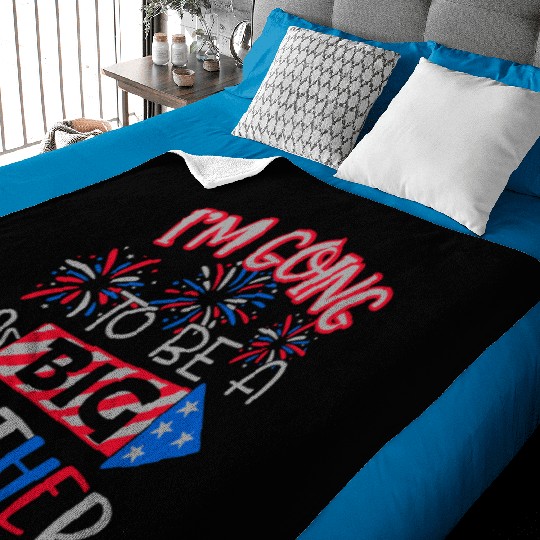 Big Brother Funny 4th Of July Independence Day Baby Blankets