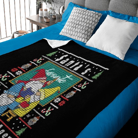 Santas Elfs Ugly Christmas Purchasing-Agent Baby Blankets