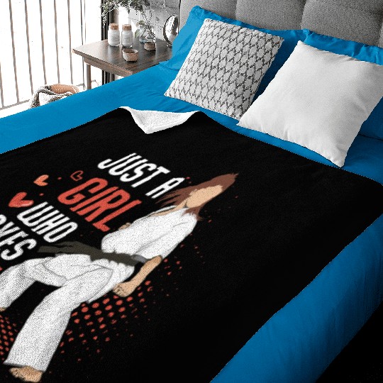 Just A Girl Who Loves Karate Karateka Fighter Baby Blankets