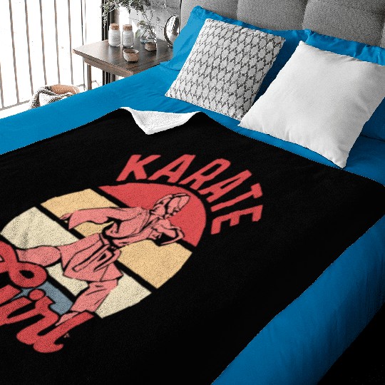 Karate Girl Karateka Self Defence Fighter Baby Blankets