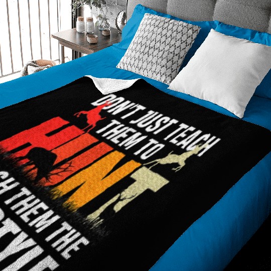 Camo US Flag Deer Elk Buck Camoflage Hunting Baby Blankets