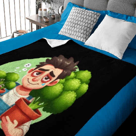 Broccoli Gardener Baby Blankets