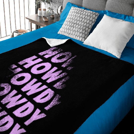 Western Country Texas Cowboy Hat Baby Blankets