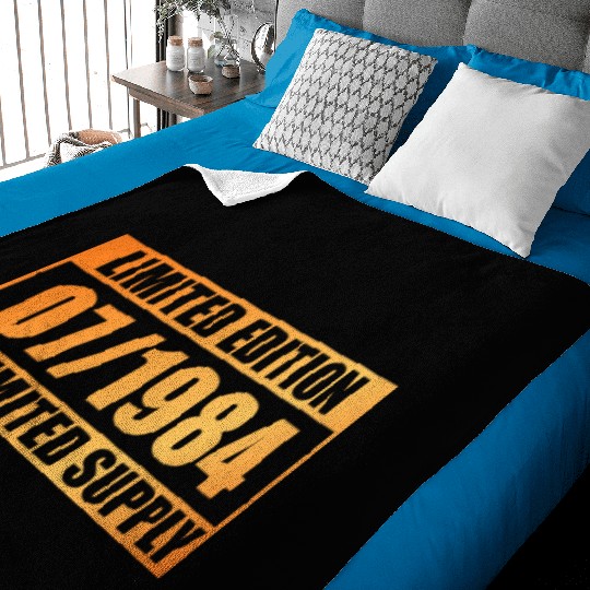 40th birthday Limited Edition - ꝏ Supply 07/1984 Baby Blankets