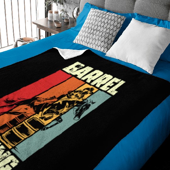 Retro Barrel Racing Gifts Baby Blankets