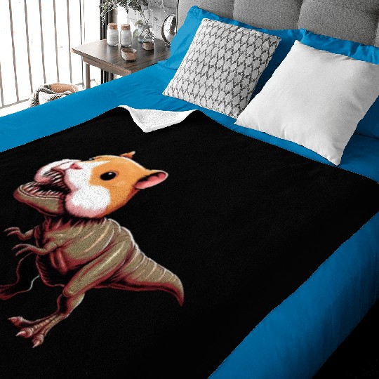 Hamster Dino T-Rex mythical creature fantasy Baby Blankets