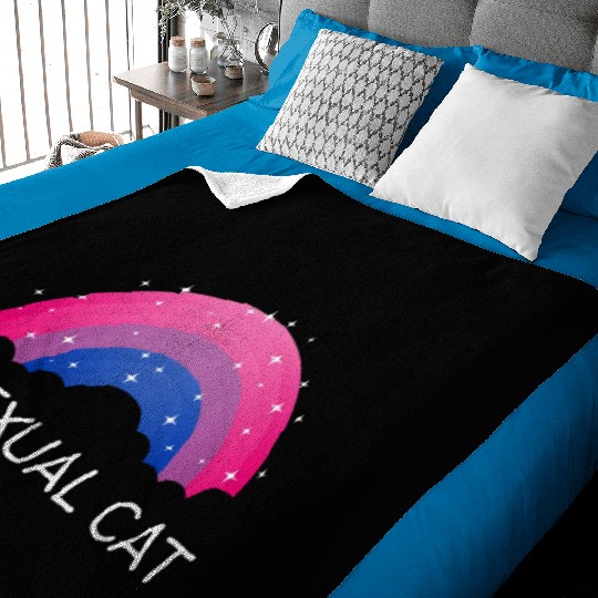Bisexual Cat Bi LGBTQ Bi Pride LGBT Funny Animal L Baby Blankets
