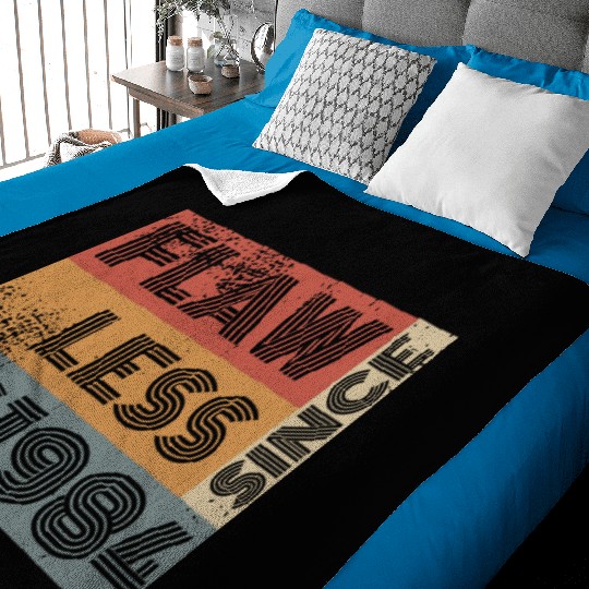 40th birthday Flawless since 07/1984 Baby Blankets