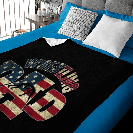 Wrestling Dad Gifts American Baby Blankets
