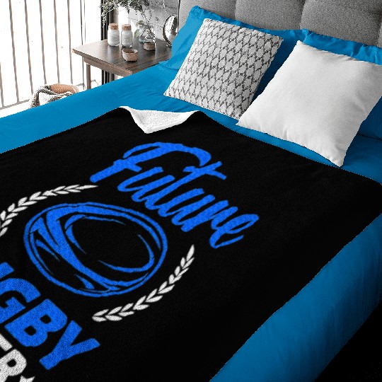Future Rugby Player Newborn Rugby Baby Baby Blankets