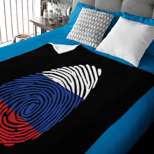 Russian fingerprint flag Baby Blankets