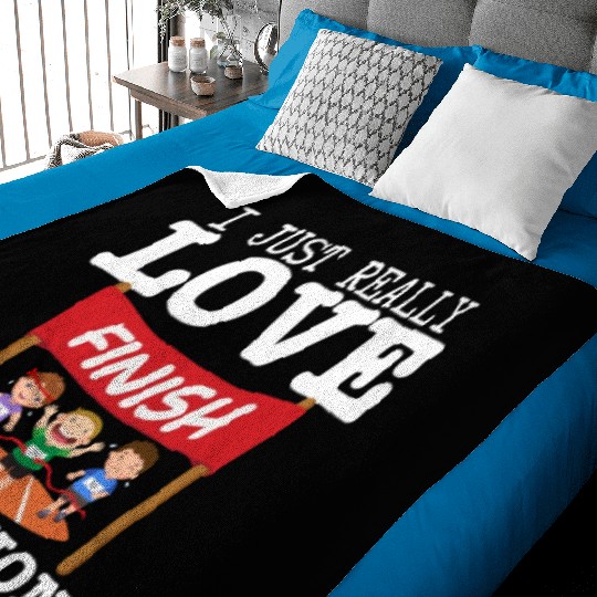 Marathon Running I Just Really Love Marathons Baby Blankets