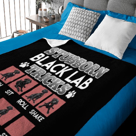 Labrador Owner STUBBORN BLACK LAB TRICKS Baby Blankets