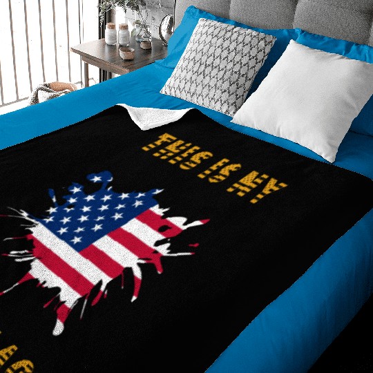 This Is My Pride Flag USA American 4th Of July Baby Blankets