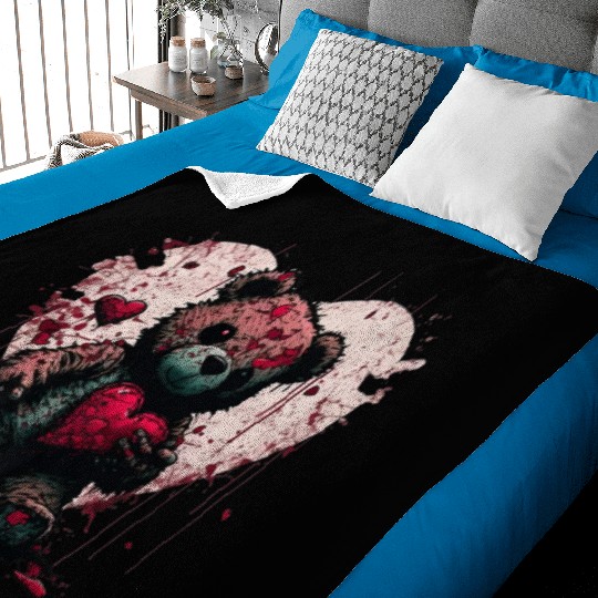 Bear Creepy Clothing Premium Baby Blankets