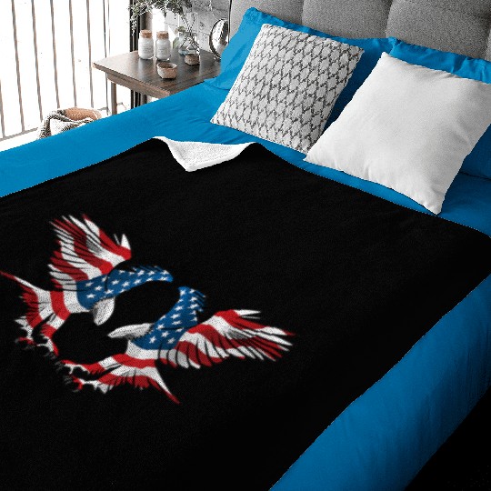 Clothes American Eagle USA Flag Baby Blankets