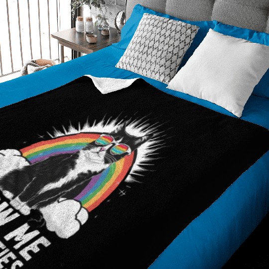 Show Me Your Kitties Funny Lesbian Gay Pride LGBT Baby Blankets