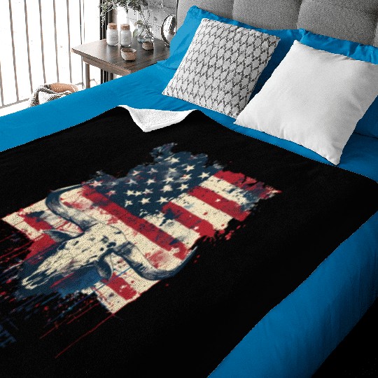 Land of the free because of the brave , 4 July Baby Blankets