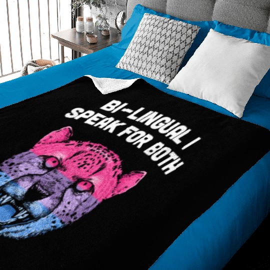 Bilingual I Speak for Both Bisexual Pride Month Bi Baby Blankets