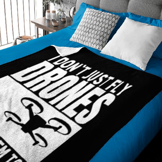 I Don't Just Fly Drones I Crash Them Too Funny Baby Blankets