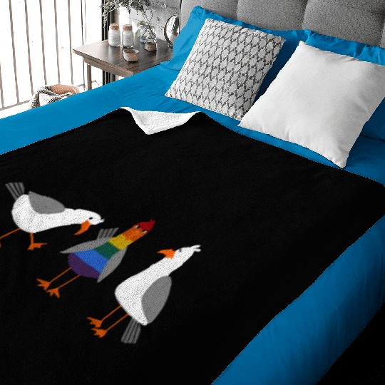 Seagull LGBT Gay Lesbian Rainbow Flagge Baby Blankets