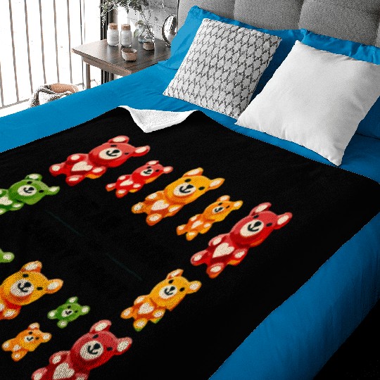 Bear Hugs and Candy Kisses Gummy Bears Baby Blankets