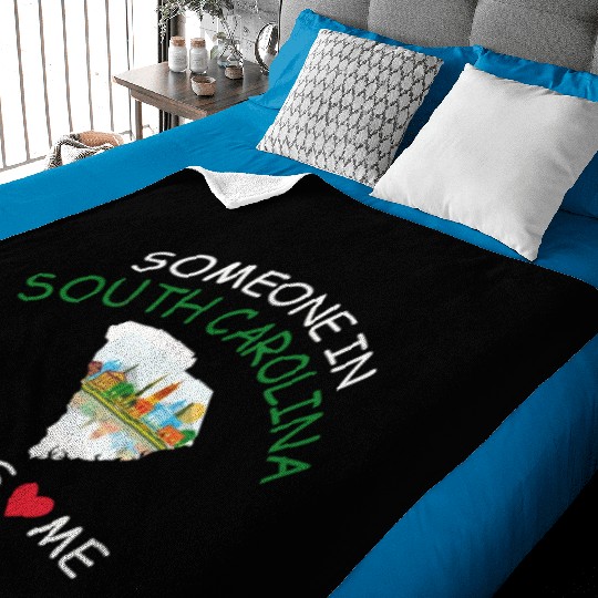 Someone In South Carolina Loves Me Baby Blankets