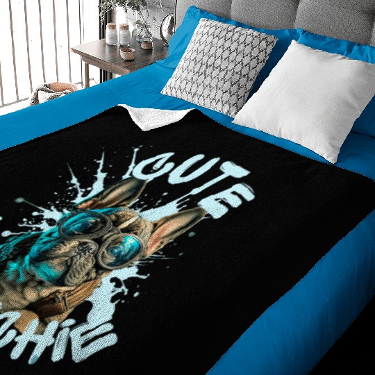 Cute frenchie Baby Blankets