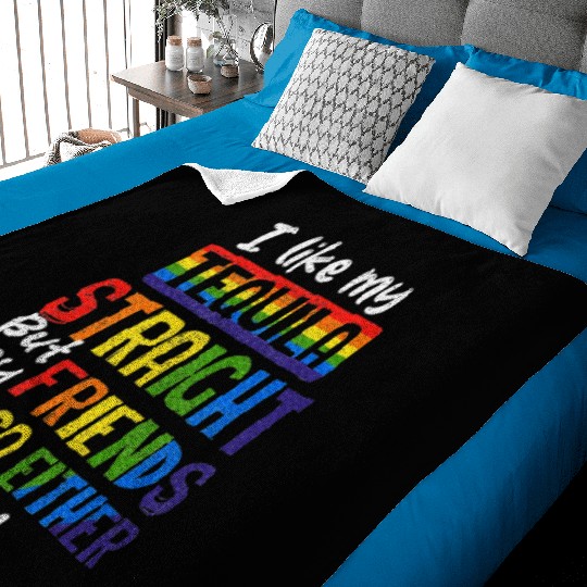 Tequila Straight Friends Go Either Way LGBT Baby Blankets