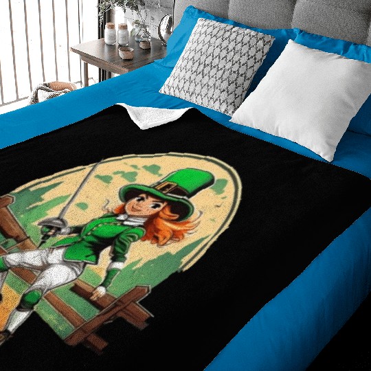 St. Patrick's Day Shamrock St Paddy's Day Fencing Baby Blankets