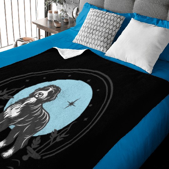 Bernedoodle Tarot Card Dog | Celestial and Starsee Baby Blankets