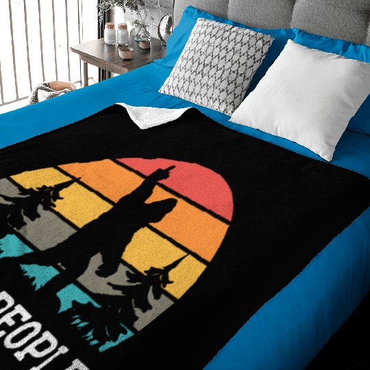 I Hate People Sasquatch Bigfoot Funny Sarcastic Baby Blankets