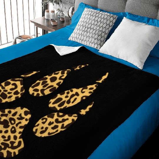 Leopard Paw Funny Jaguar Animal Lover Pawprint Pun Baby Blankets