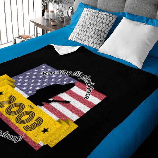 21st birthday Rocking this planet since 07/2003 Baby Blankets