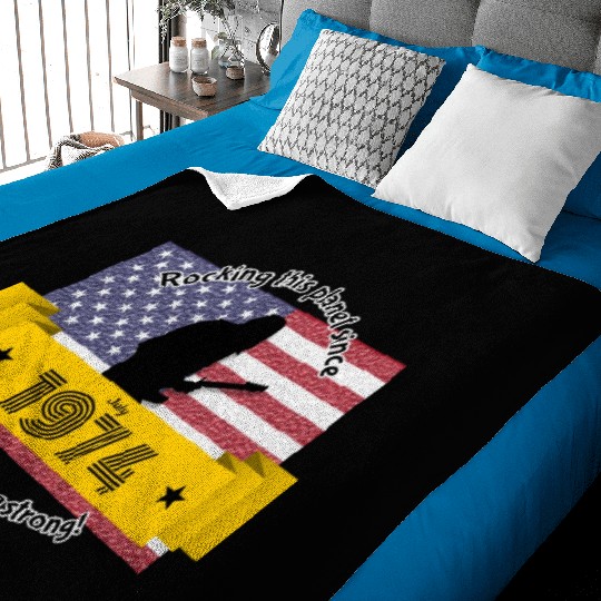 50th birthday Rocking this planet since 07/1974 Baby Blankets