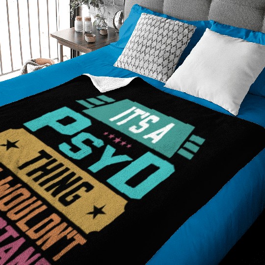 PsyD Graduate Funny Psychology Doctor Baby Blankets