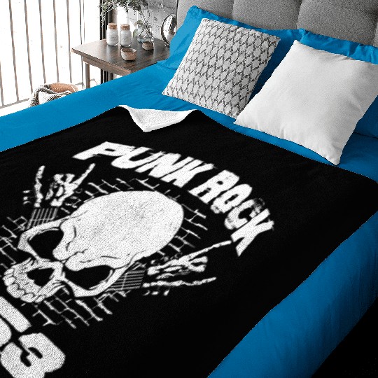 Punk Rock Since 1953 - Skull Rock Hands 71st Baby Blankets