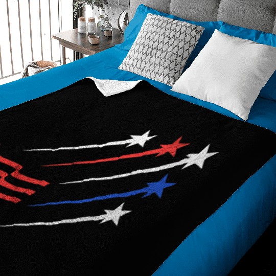 Patriotic 4th Of July USA Baby Blankets