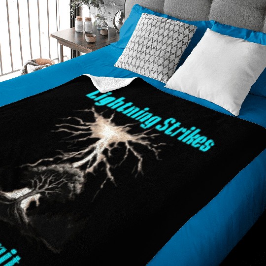 Unleashed Force: Lightning Bolt Strikes Baby Blankets