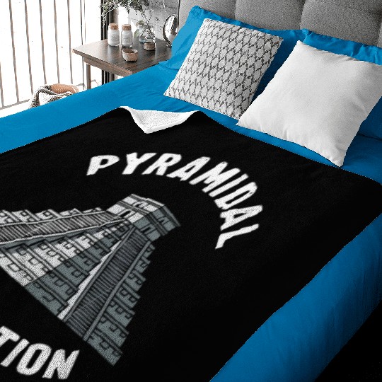 Aztec Pyramid Mayan Indigenous Mexican Aztec Baby Blankets