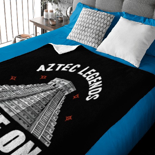 Aztec Pyramid Mayan Indigenous Mexican Aztec Baby Blankets