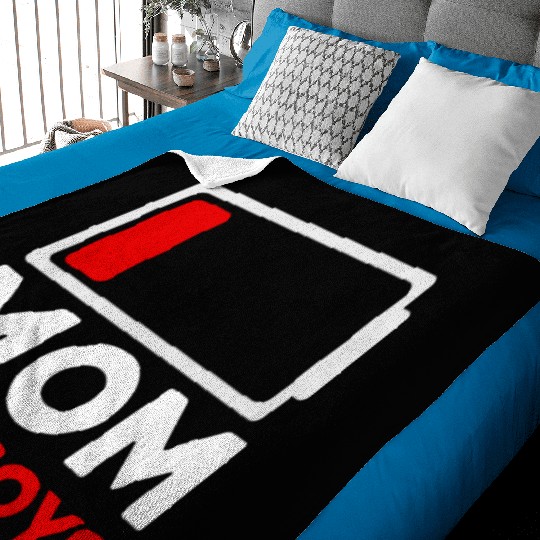 Tired Mom Of 3 Boys Low Battery Baby Blankets