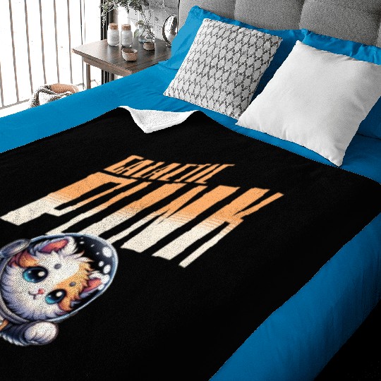 punk galaxy kitty Baby Blankets