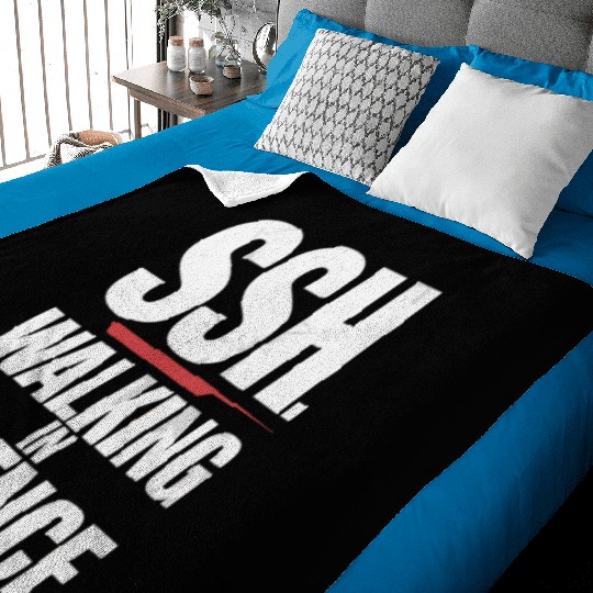 SSH. Silent Walking In Silence Serenity Baby Blankets