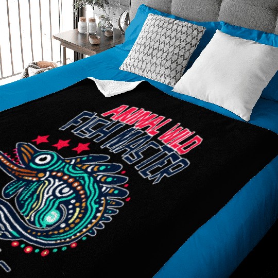 Fish Master River Baby Blankets